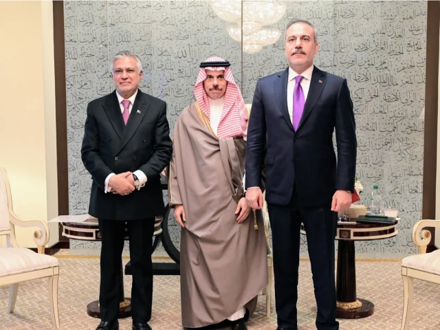 FM Dar reviews Makkah pact implementation with Saudi, Turkish counterparts
