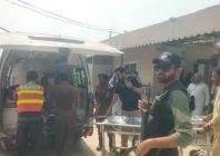 rescue officials shift the bodies of two fbr officials and two civilians killed in a firing incident in dera ismail khan to dhq hospital on october 6 2026 photo express rescue officials shift the bodies of two fbr officials and two civilians killed in a firing incident in dera ismail khan to dhq hospital on october 6 2026 photo express