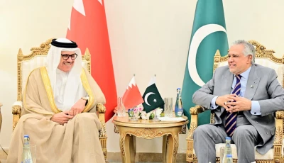 deputy prime minister and foreign minister ishaq dar meets bahrain s foreign minister dr abdullatif bin rashid al zayani at the ministry of foreign affairs in islamabad on thursday photo foreignoffice x