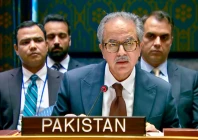 pakistan s permanent representative to the united nations ambassador asim iftikhar ahmad addresses the un security council monthly briefing on yemen on october 9 2026 photo x