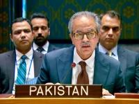 pakistan s permanent representative to the united nations ambassador asim iftikhar ahmad addresses the un security council monthly briefing on yemen on october 9 2026 photo x