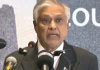 deputy prime minister and foreign minister ishaq dar speaks at a conference on pakistan s evolving counter terrorism landscape in islamabad on monday screengrab