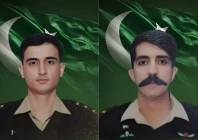 pakistan army aviation pilots captain abdul samad l and major husnain shehzad humayun r were martyred when their mushshak training aircraft crashed near quetta on monday photo ispr