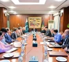 deputy prime minister and foreign minister ishaq dar chairs a meeting of the cabinet committee on essential commodities to review stocks supply arrangements and prices in islamabad on friday photo foreignoffice x