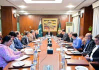 deputy prime minister and foreign minister ishaq dar chairs a meeting of the cabinet committee on essential commodities to review stocks supply arrangements and prices in islamabad on friday photo foreignoffice x