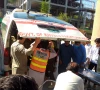 an ambulance carrying the bodies of people killed in a passenger van accident in buner on friday photo express