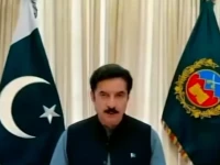 khyber pakhtunkhwa governor faisal karim kundi speaks at a press conference in peshawar screengrab