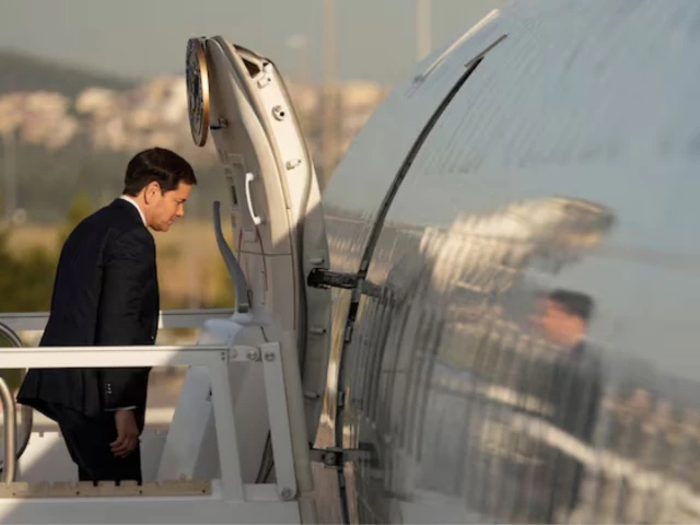 us secretary of state marco rubio boards a plane thursday oct 8 2026 eleftherios venizelos international airport in athens greece photo reuters us secretary of state marco rubio boards a plane thursday oct 8 2026 eleftherios venizelos international airport in athens greece photo reuters