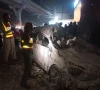 the wreckage of the car that overturned and caught fire on bosan road in multan on early monday killing five young men photo express