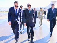 deputy prime minister and foreign minister ishaq dar arrives in dushanbe tajikistan on monday to lead pakistan s delegation to the shanghai cooperation organisation council of heads of government meeting photo foreignoffice x
