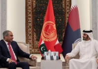interior minister mohsin naqvi meets his qatari counterpart sheikh khalifa bin hamad bin khalifa al thani in doha on tuesday to discuss strengthening bilateral security cooperation photo interiorministry x