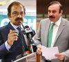 pictured above special adviser to the prime minister rana sanaullah l parlimentary affairs minister tariq fazal chauhdry r
