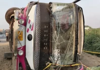 rescue workers shift the bodies of passengers killed in a bus accident near bangla hidayat on the indus highway in rajanpur on wednesday photo rescue 1122