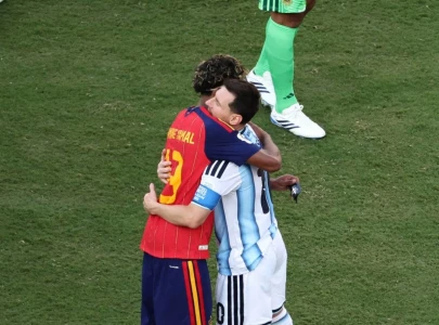 lamine yamal and lionel messi s post world cup final interaction goes viral lamine yamal and lionel messi s post world cup final interaction goes viral