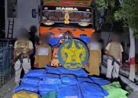 anf arrest two in gwadar that are a part of an international drug ring carrying 1 2 tonnes of narcotics in a truck photo express