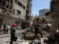 emergency services operate at the site of an israeli strike carried out on wednesday in ain al mraiseh in beirut lebanon april 9 2026 photo reuters emergency services operate at the site of an israeli strike carried out on wednesday in ain al mraiseh in beirut lebanon april 9 2026 photo reuters