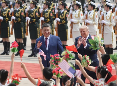 in pictures xi rolls out the red carpet for trump s arrival in pictures xi rolls out the red carpet for trump s arrival