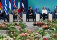 from left turkish foreign minister hakan fidan britain s foreign secretary yvette cooper united states secretary of state marco rubio nato deputy secretary general radmila shekerinska and nato secretary general mark rutte attend a meeting of the north atlantic council in nato foreign ministers format in helsingborg sweden friday may 22 2026 photo reuters
