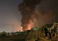 smoke rising from a us military strike near bandar abbas in southern iran photo anadolu agency