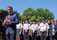 french president emmanuel macron visits emergency forces on the day of the g7 summit in evian les bains france june 15 2026 photo reuters