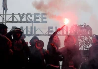 french high school students block the access to the lycee paul eluard high school as they protest to demand the hiring of substitute teachers increased resources and better learning conditions in saint denis near paris france september 30 2026 photo reuters