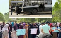 karachi university campus bus hits second year student killing her karachi university campus bus hits second year student killing her