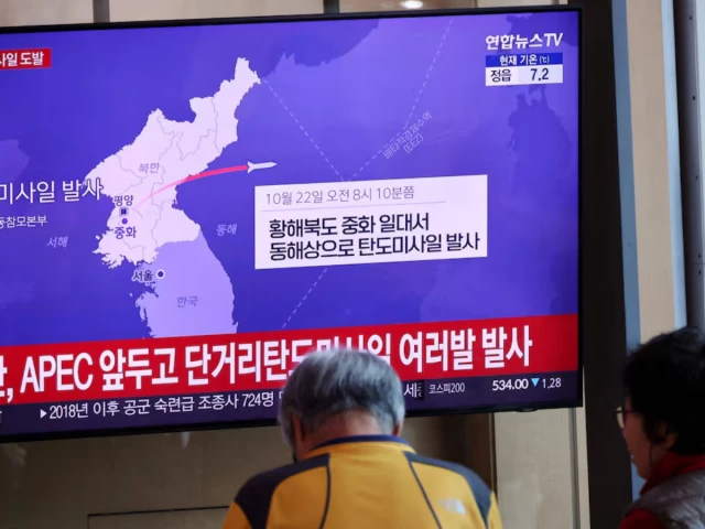 North Korea launches ballistic missiles ahead of Trump’s Asia visit