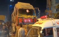 speeding dumper kills one injures three outside karachi s edhi centre speeding dumper kills one injures three outside karachi s edhi centre
