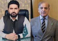 khyber pakhtunkhwa chief minister sohail afridi l prime minister shehbaz sharif r