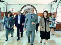 deputy prime minister and foreign minister ishaq dar on wednesday visits the asian development bank s headquarters in manila photo fo
