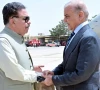 balochistan governor jaffar khan mandokhail recieves prime minister shehbaz sharif as he arrives in quetta today on a day long visit pmo
