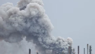 smoke rises following a strike on the bapco oil refinery amid the us israeli conflict with iran on sitra island bahrain march 9 2026 photo reuters
