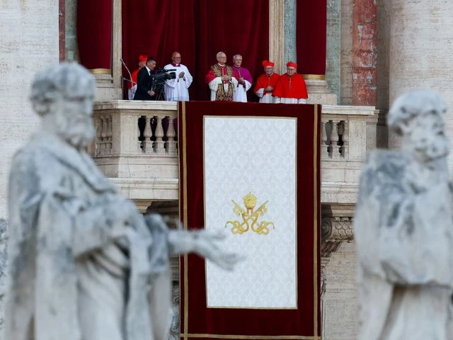 newly elected pope leo xiv cardinal robert prevost of the united states appears on the balcony of st peter s basilica at the vatican may 8 2025 photo reuters newly elected pope leo xiv cardinal robert prevost of the united states appears on the balcony of st peter s basilica at the vatican may 8 2025 photo reuters
