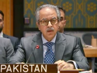 permanent representative of pakistan to the un ambassador asim iftikhar speaking at the un security council emergency meeting on the recent situation in lebanon photo x