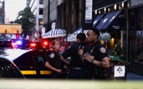 ignited device hurled at ny far right protesters