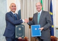 pakistan s ambassador to italy ali javed and italian secretary general foreign affairs ambassador riccardo guariglia in rome sign an agreement abolishing requirement of visas for diplomatic passports photo radiopak