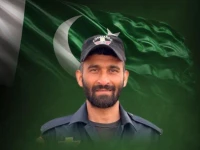 martyred elite force constable gulfam who was killed by terrorists during a joint operation in swat
