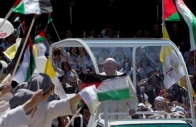 pope francis arrives to celebrate mass in manger square next to the church of the nativity believed by many to be the birthplace of jesus christ in the west bank city of bethlehem may 25 2014 photo reuters