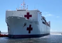a hospital ship docked at the harbor photo screengrab a hospital ship docked at the harbor photo screengrab