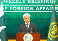 foreign office spokesperson tahir andrabi speaking at a press briefing today on thursday march 26 photo screengrab