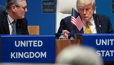 us president donald trump and british prime minister keir starmer attend a working session during the nato leaders summit at the bestepe presidential compound in ankara turkey july 8 2026 photo reuters
