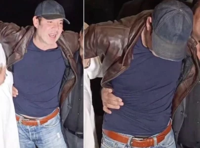 watch moammar rana struggles to walk during film premier watch moammar rana struggles to walk during film premier