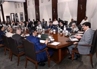 sindh chief minister murad ali shah presides over a meeting of the sindh cabinet at cm house photo x