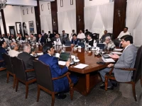 sindh chief minister murad ali shah presides over a meeting of the sindh cabinet at cm house photo x