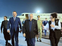 deputy prime minister and foreign minister senator mohammad ishaq dar arrives in amman to attend the ministerial meeting on jerusalem photo fo