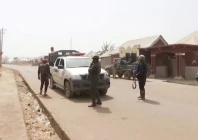 security personnel patrol the streets amid a surge in violence in mangu plateau state nigeria january 24 2024 in this screengrab obtained from video photo reuters