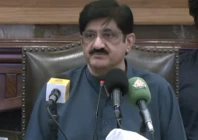 sindh chief minister murad ali shah speaking at a press conference in karachi photo screengrab sindh chief minister murad ali shah speaking at a press conference in karachi photo screengrab