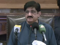 sindh chief minister murad ali shah speaking at a press conference in karachi photo screengrab