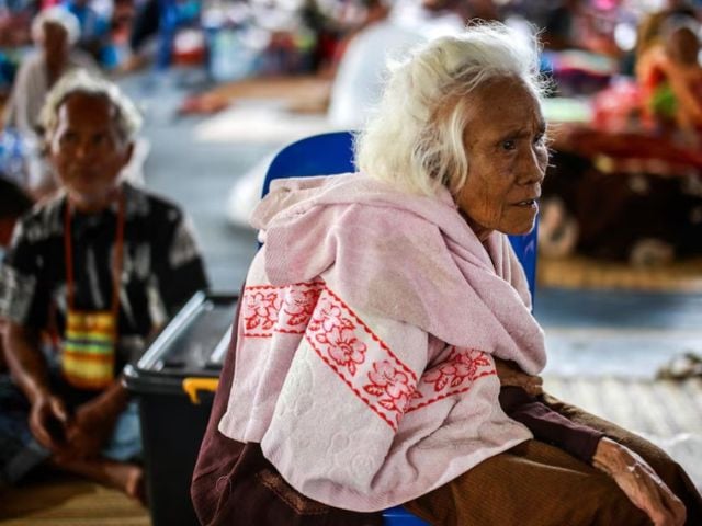 People rest inside a temporary shelter in Srisaket province, after Thailand and Cambodia exchanged heavy artillery fire for a second day on Friday as border fighting intensified and spread, while Cambodia's leader said Thailand had agreed to a Malaysian ceasefire proposal but then backed down, Thailand, July 26, 2025. Source: Reuters