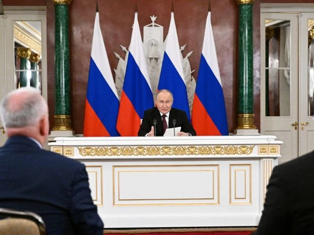 russian president vladimir putin gives a statement to the media at the kremlin in moscow russia may 11 2025 sergey bobylev host agency rhoto reuters russian president vladimir putin gives a statement to the media at the kremlin in moscow russia may 11 2025 sergey bobylev host agency rhoto reuters